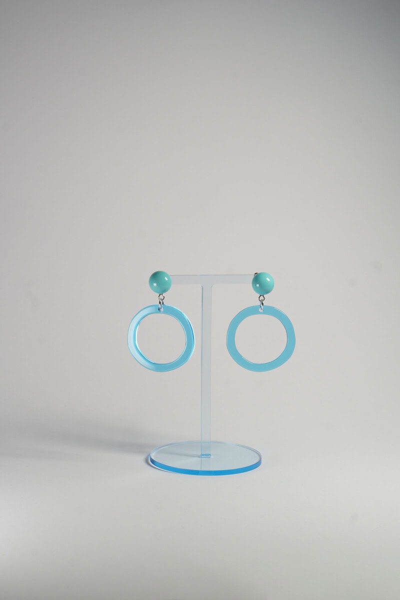 Lucky Ears - turquoise - blau fluoreszierend loops