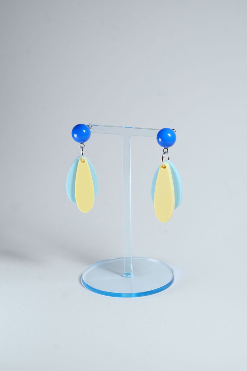 Lucky Ears - blue - blau pastell - gelb pastell