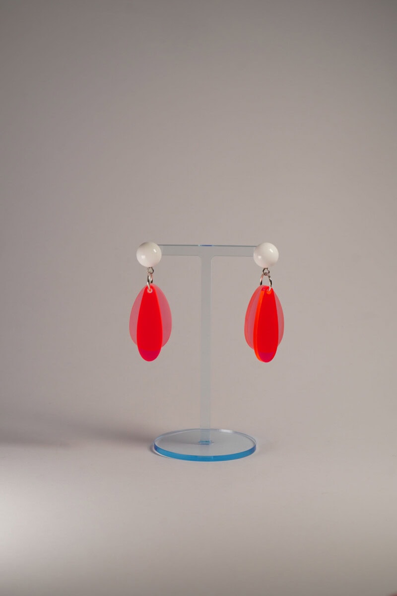Lucky Ears - white - rose satiniert pink fluoreszierend